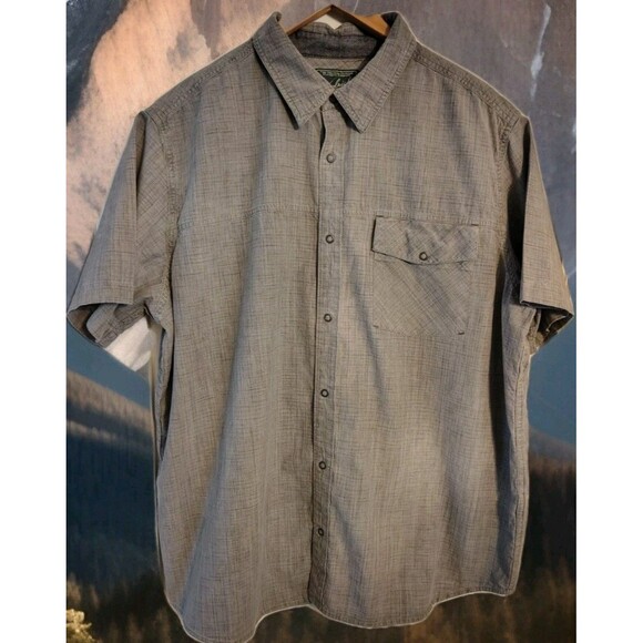 WoolRich Men's Shirt Size XXL Snap Button Green Pocket Short Sleeve - Picture 1 of 8